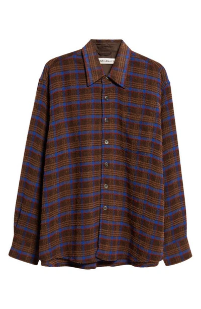 Our Legacy Above Check Button-up Shirt In Brown