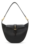 Vince Camuto Maecy Leather Convertible Hobo Bag In Black