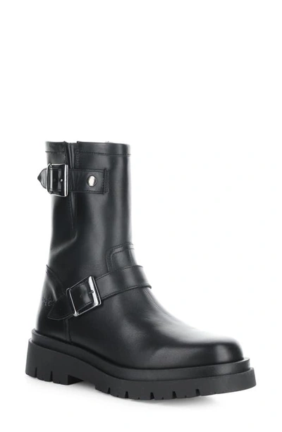 Bos. & Co. Marang Waterproof Buckle Boot In Black Feel Leather