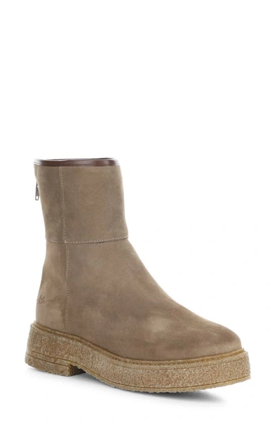 Bos. & Co. Sammy Faux Shearling Lined Waterproof Bootie In Taupe Suede