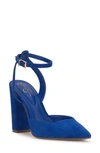 Jessica Simpson Nazela Pointed Toe Ankle Strap Pump In Ultra Blue