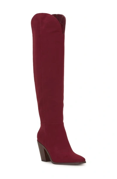 Jessica Simpson Ravyn Knee High Boot In Malbec Faux Suede