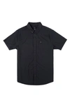 Rvca Kids' That'll Do Short Sleeve Button-down Shirt In Black