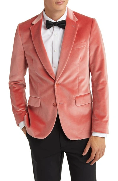 Paul Smith Tailored Fit Cotton Sport Coat In Coral