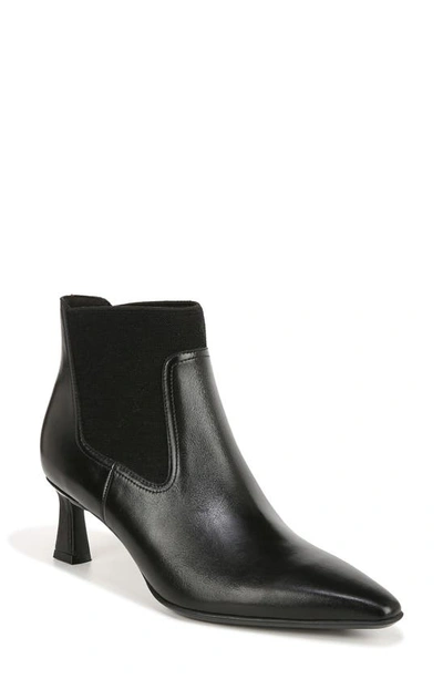 Naturalizer Daya Pointed Toe Bootie In Black Leather