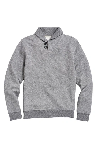 Billy Reid Mouline Shawl Collar Cotton Pullover In Grey