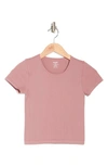 Elodie Short Sleeve Seamless T-shirt In Mauve