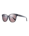 Saint Laurent 58mm Cat Eye Sunglasses - Black/ Black In Black/black