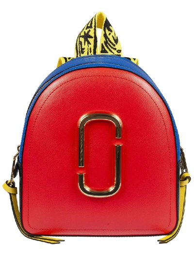 Marc Jacobs Pack Shot Mini Backpack In Poppy Red Multi/gold