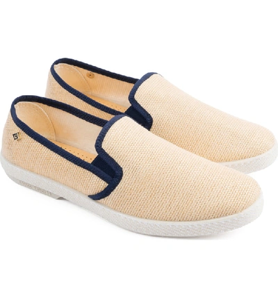 Rivieras Men's Montecristi Raffia Slip-on Trainers In Navy