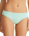 Fine Lines Pure Cotton Thong In Glacier