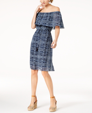 macy's dark blue dress