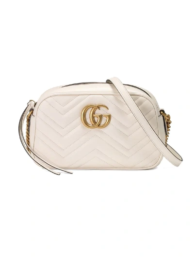 Gucci Gg Marmont Small Shoulder Bag In White