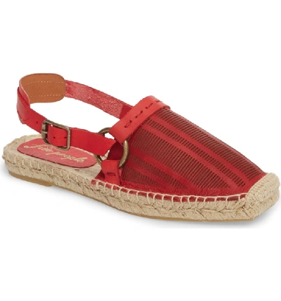 Free People Cabo Espadrille Flat In Red