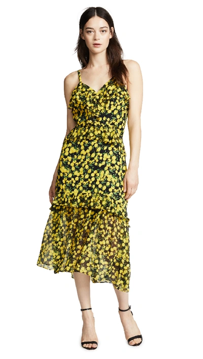 Parker Josie Combo Dress In Limon ModeSens