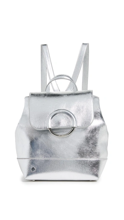 Sam Edelman Dorren Backpack In Metallic Silver