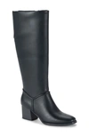 Baretraps Thalia Knee High Faux Leather Boot In Black