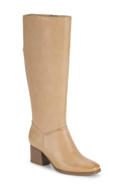 Baretraps Thalia Knee High Faux Leather Boot In Camel
