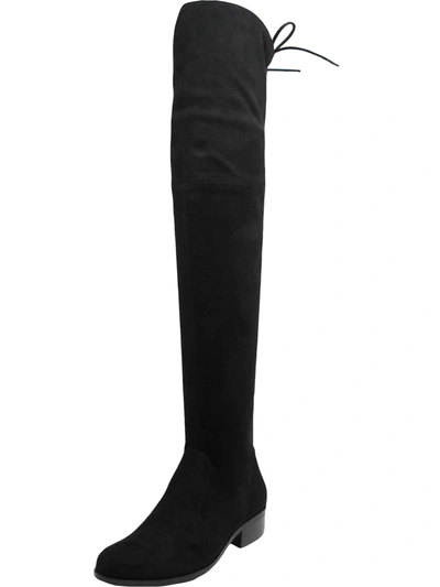 Charles By Charles David Gammon Womens Faux Suede Pull On Over-the-knee Boots In Black