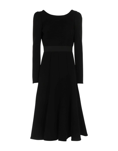 Dolce & Gabbana Midi Dresses In Black