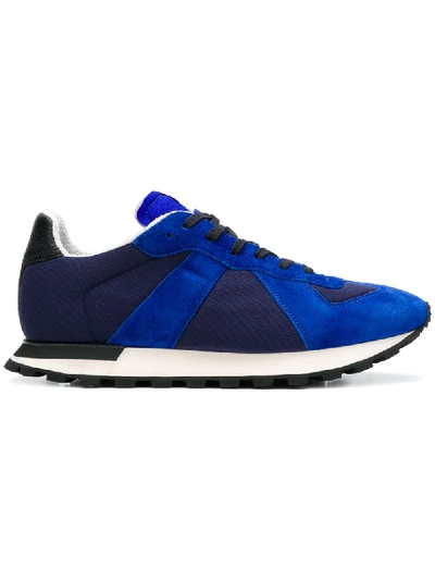 Maison Margiela Men's Replica Nylon & Suede Runner Sneakers, Blue