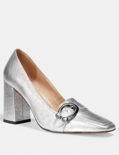 Coach Jade Loafer - Size 8.5 B In Silver