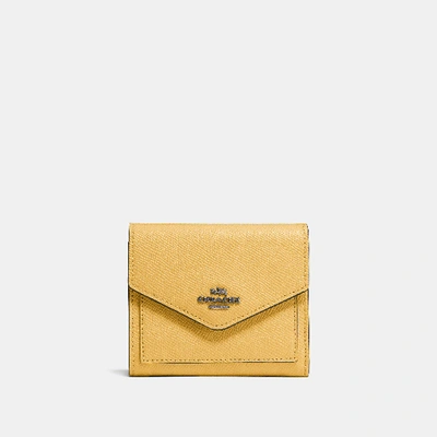 Coach Small Wallet - Women's In Sunflower/dark Gunmetal