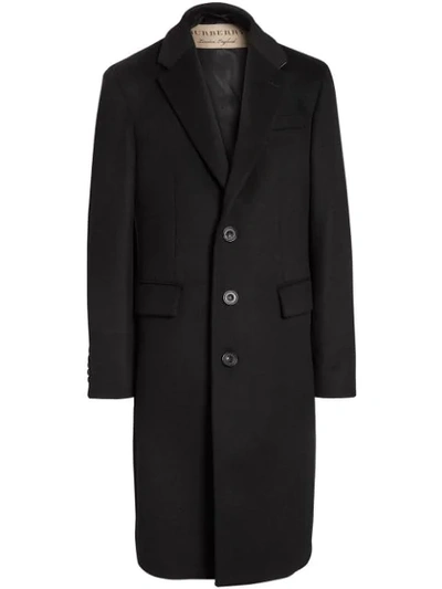 Burberry Slim-fit Wool And Cashmere-blend Coat In Black