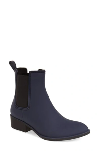 Jeffrey Campbell 'stormy' Rain Boot In Navy Matte