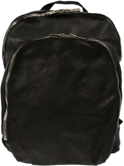 Guidi Zipped Backpack In Black