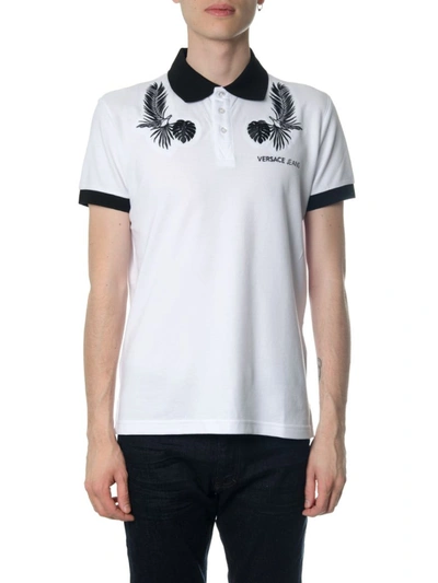 Versace White Cotton Logo Shirt With Embroidered Logo