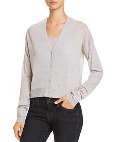 Theory Hanelee Cashmere Cardigan In Heather Grey