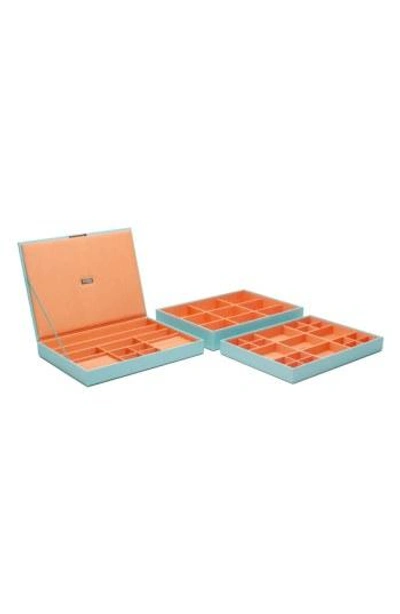Wolf 'large Stackable' Jewelry Trays - Blue In Aqua