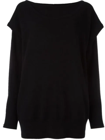 Loewe Double Layer Cashmere Sweater, Black