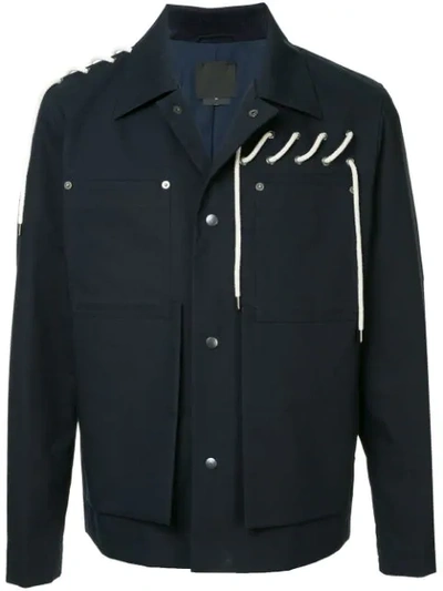 Craig Green Laced Bonded Worker Jacket In Blue