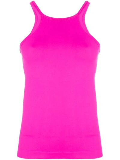 Helmut Lang Racer Front Tank Top In Pink