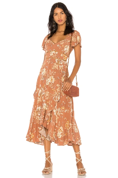 Spell & The Gypsy Collective Rosa Garden Party Dress In Brown