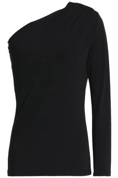 Michael Kors Collection Woman One-shoulder Jersey Top Black