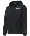 Champion Men's Packable Half-zip Hooded Water-resistant Jacket In Black