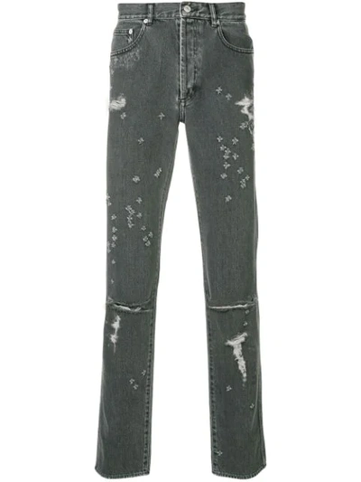 Givenchy Distressed Skinny Grey Denim Jeans