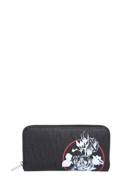 Dior Zip-around Wallet In Black-multi