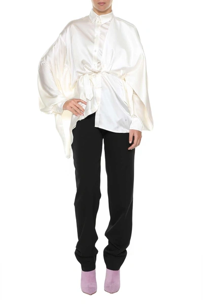 Y/project Satin Shirt In White