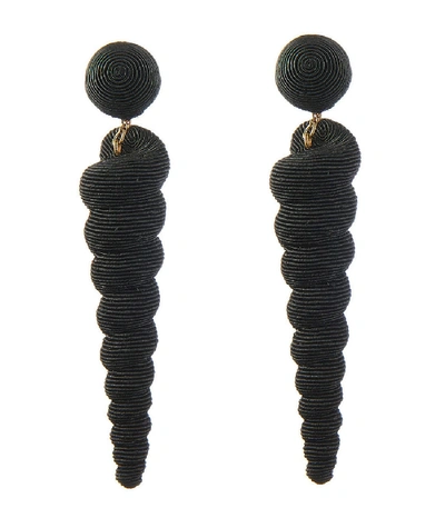 Rebecca De Ravenel Black Small Twisty Drop Earring