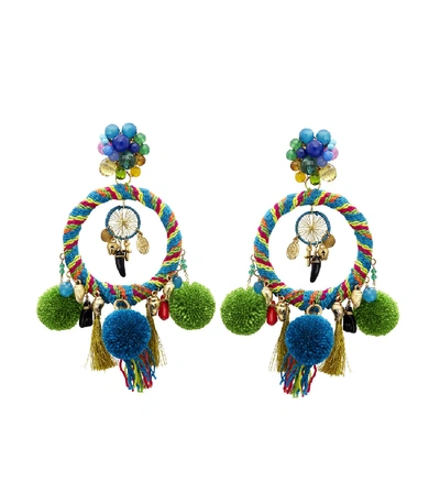 Casa Chiqui Multicolor Oversized Multi Charm Earring