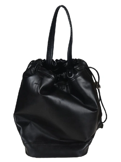 Paco Rabanne Drawstring Bucket Bag In Black