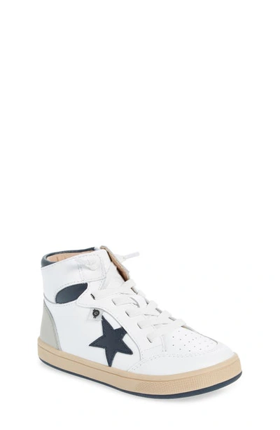 Old Soles Kids'  Star Tracker Leather Sneaker In White