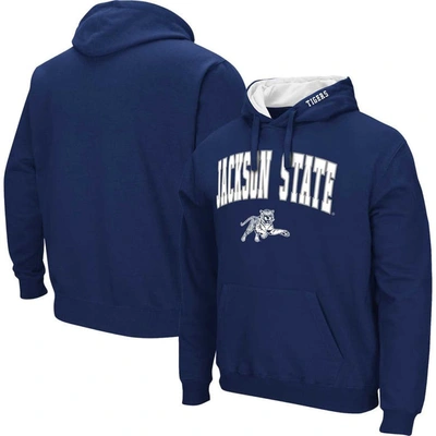 Colosseum Men's  Royal Jackson State Tigers Arch & Logo Pullover Hoodie