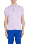 Tom Ford Short Sleeve Cotton Piqué Polo In Lavender