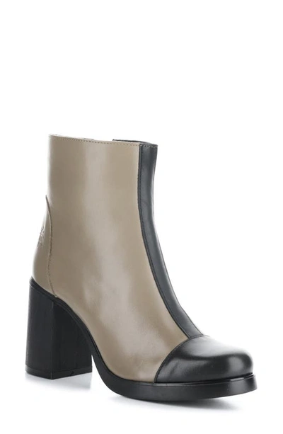 Fly London Stir Platform Bootie In 003 Black/ Taupe