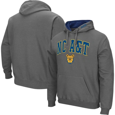 Colosseum Men's  Charcoal North Carolina A&t Aggies Arch & Logo Pullover Hoodie